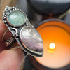 Size 8.5, Starshadow, Aquamarine and Super Seven Amethyst