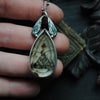 Pendant- Portraits Through the Garden Windows- Enamel Moth Painting