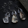 Pendant- Portraits Through the Garden Windows- Enamel Moth Painting