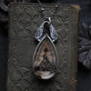 Pendant- Portraits Through the Garden Windows- Enamel Moth Painting
