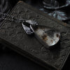Pendant- Portraits Through the Garden Windows- Enamel Moth Painting