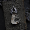 Pendant- Portraits Through the Garden Windows- Enamel Moth Painting