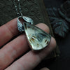 Pendant- Portraits Through the Garden Windows- Enamel Moth Painting