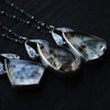 Pendant- Portraits Through the Garden Windows- Enamel Moth Painting