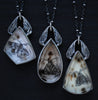 Pendant- Portraits Through the Garden Windows- Enamel Moth Painting