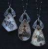 Pendant- Portraits Through the Garden Windows- Enamel Moth Painting