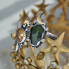 Size 7.25, Moon&Star sets, Imperial Topaz & Serpentine