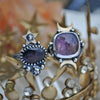 Size 7, Moon&Star sets, Black Opal & Amethyst