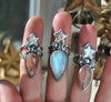 SIZE 7, CLOUD STARS, Blue Moonstone, Pearl Star