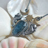Royal Seahorse Necklace, Sparkling Kyanite