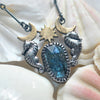 Royal Seahorse Necklace, Sparkling Kyanite