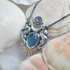Royal Seahorse Necklace, Sparkling Kyanite