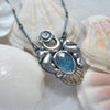 Royal Seahorse Necklace, Sparkling Kyanite