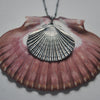 PRE-ORDER, Flat Scallop Shell, chain included