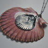 PRE-ORDER, Flat Scallop Shell, chain included