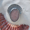 Size 9.75 - Crown of Shells - Seashell Enamel Moonstone