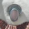 Size 9.25 - Crown of Shells - Seashell Enamel Moonstone