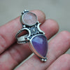 SIZE 7.25, Daydream, Purple Chalcedony, Morganite