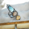 Size 6.75 - (can be stretched to a 7 at request), Moonstone & Larimar
