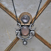 Royal Seahorse Necklace, Moonstone & Rose Quartz