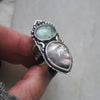 Size 8.5, Starshadow, Aquamarine and Super Seven Amethyst