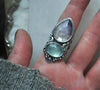 Size 8.5, Starshadow, Aquamarine and Super Seven Amethyst