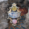 Size 9 + Imperial Moonrise, Heliodor, Pink Opal & Moonstone