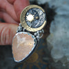 Size 8 + Cosmic Guide, Peach Morganite