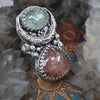 Size 9 + Lunar Hour Glass, Rutilated Quartz & Aquamarine