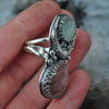 Size 9 + Lunar Hour Glass, Rutilated Quartz & Aquamarine