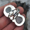 Size 9 + Lunar Hour Glass, Rutilated Quartz & Aquamarine