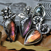 Size 8.5, Grave Flower with Labradorite