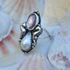 Size 8, Sea Horse Queen, Lepidolite & Pearl