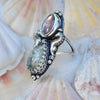 Size 5, Sea Horse Queen, Lepidolite & Aquamarine