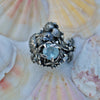 Size 7.5, Tidal Tower, Clear Rainbow Topaz