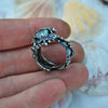 Size 7.5, Tidal Tower, Clear Rainbow Topaz