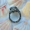 Size 7.5, Tidal Tower, Clear Rainbow Topaz