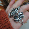 Size 9.5, Forest Dweller Ring Set, Mushroom Moon&Star