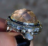 Size 7.25, Ocean Oracle, Honey Topaz