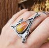 Size 9.25, Candy Corn October House, Ring