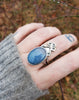 Size 8 - Trolleite, Sterling and Fine Silver and Brass Ring