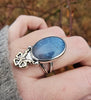 Size 8 - Trolleite, Sterling and Fine Silver and Brass Ring