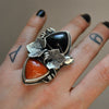 Size 7, Pumpkin Patch, Halloween Ring, Sterling and Fine Silver