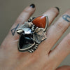 Size 7, Pumpkin Patch, Halloween Ring, Sterling and Fine Silver