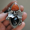 Size 7, Pumpkin Patch, Halloween Ring, Sterling and Fine Silver