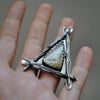 Custom Order!! Dendritic Quartz, Witching Woods Ring OR Necklace, Sterling and Fine Silver