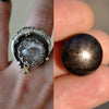 Custom Order!! 12 pointed STAR SAPPHIRE, Stargazing Oracle Ring or necklace, Sterling and Fine Silver and Brass