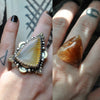 Custom Order!! COPPER RUTILE, Divination Ring, Sterling and Fine Silver and Brass