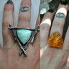 Custom Order!! Included Quartz, Witching Woods Ring OR Necklace, Sterling and Fine Silver