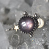 PENDANT, 20" chain, Moon&Star Fortuna, Star Sapphire